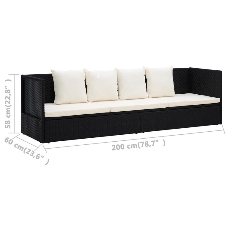 Rattan sofa sun discount lounger